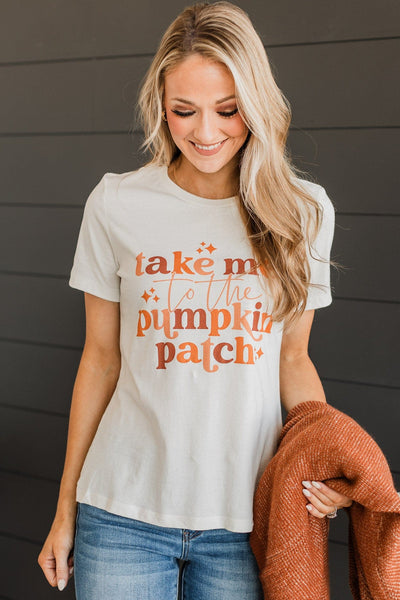 Tee for The Soul Take Me to The Pumpkin Patch Premium Heather Gray Graphic Tee - A2894PHG Small