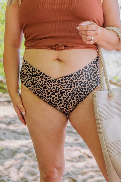 Fun In The Sun Swim Bottoms- Natural Leopard Print – The Pulse Boutique