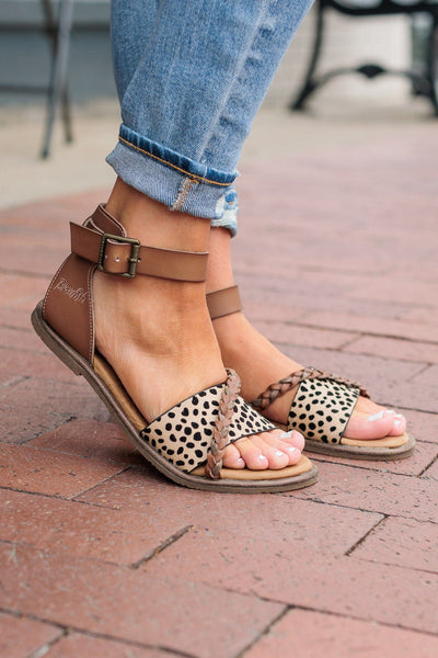 Blowfish Rosey B Sandals Leopard The Pulse Boutique