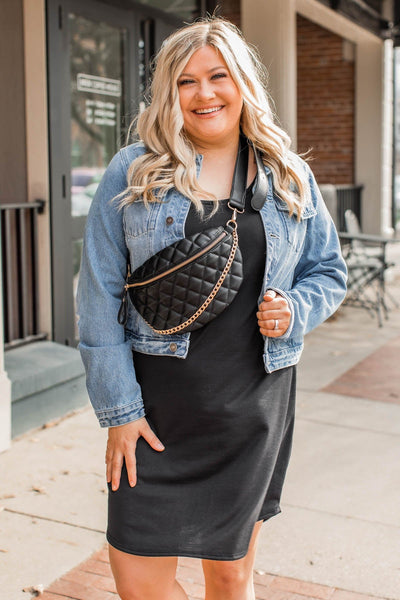 Attached At The Hip Quilted Belt Bag- Black – The Pulse Boutique