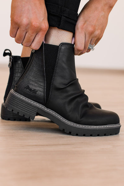 Blowfish River Ankle Boots Black The Pulse Boutique