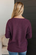 Here Together V-Neck Sweater- Dark Plum