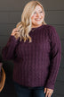 Absolute Perfection Knit Sweater- Dark Plum