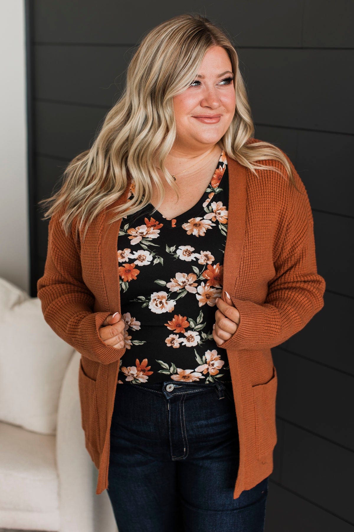 Seeking Your Love Knit Cardigan Copper Xs Cardigans Staccato Shop The Pulse Boutique