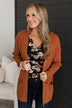 Seeking Your Love Knit Cardigan- Copper