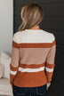 Smitten With You Color Block Sweater- Copper