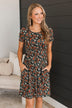 Simple Sentiments Floral Dress- Black