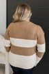 New Aspirations Striped Sweater- Camel & Ivory