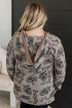 Always So Positive Floral Hooded Top- Taupe