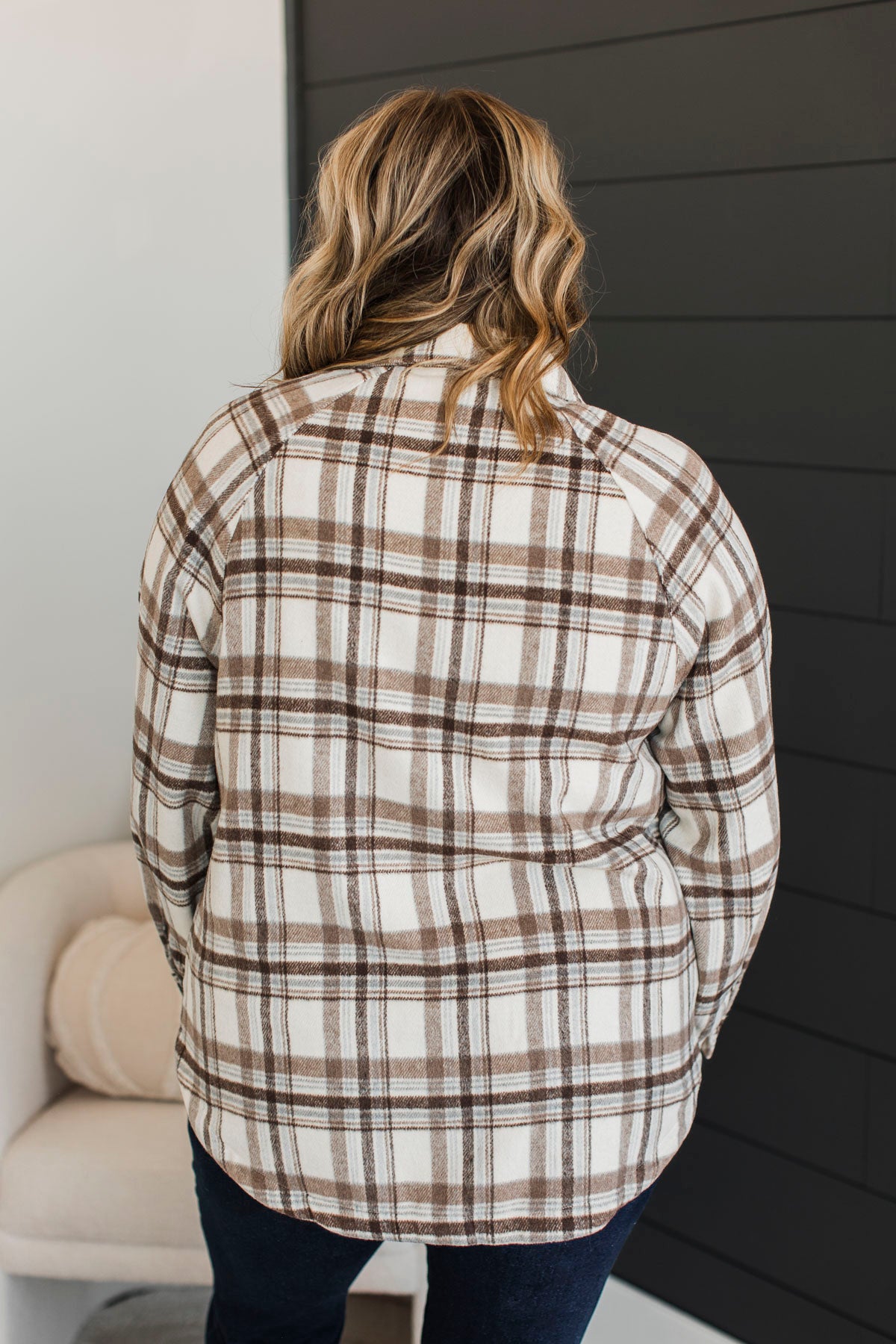 Easy Decision Lightweight Flannel Jacket- Mocha