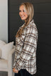 Easy Decision Lightweight Flannel Jacket- Mocha