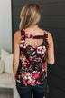 So Much To See Floral Tank Top- Deep Burgundy