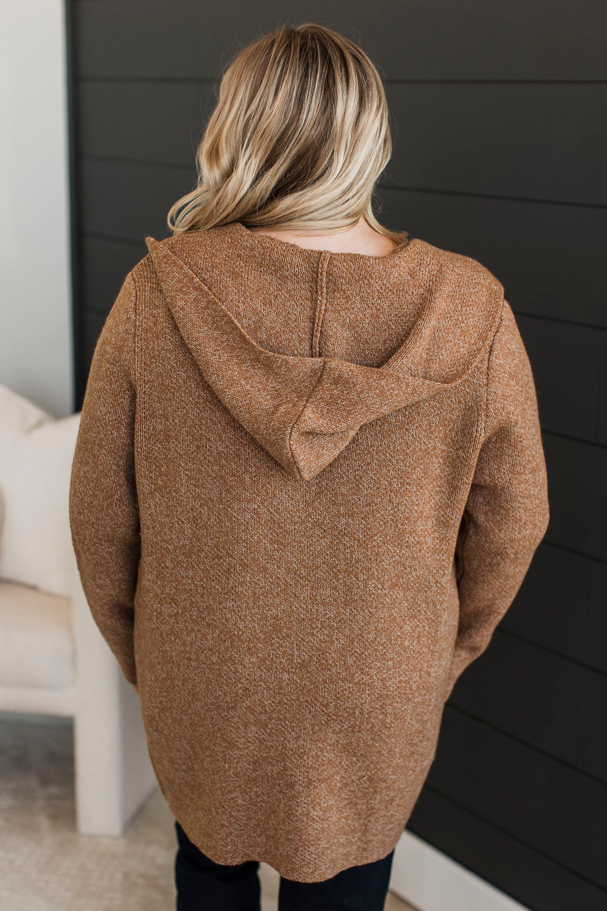 Inherent Joy Hooded Cardigan- Camel