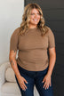 Clear Intentions Ribbed Top- Mocha