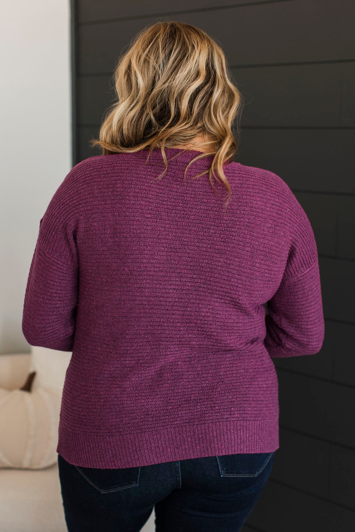 Unbelievably Sweet Ribbed Sweater- Magenta