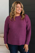 Unbelievably Sweet Ribbed Sweater- Magenta