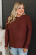 Makes Sense Knit Sweater- Copper