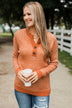 Perfectly Matched Knit Sweater- Pumpkin