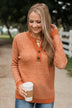 Perfectly Matched Knit Sweater- Pumpkin