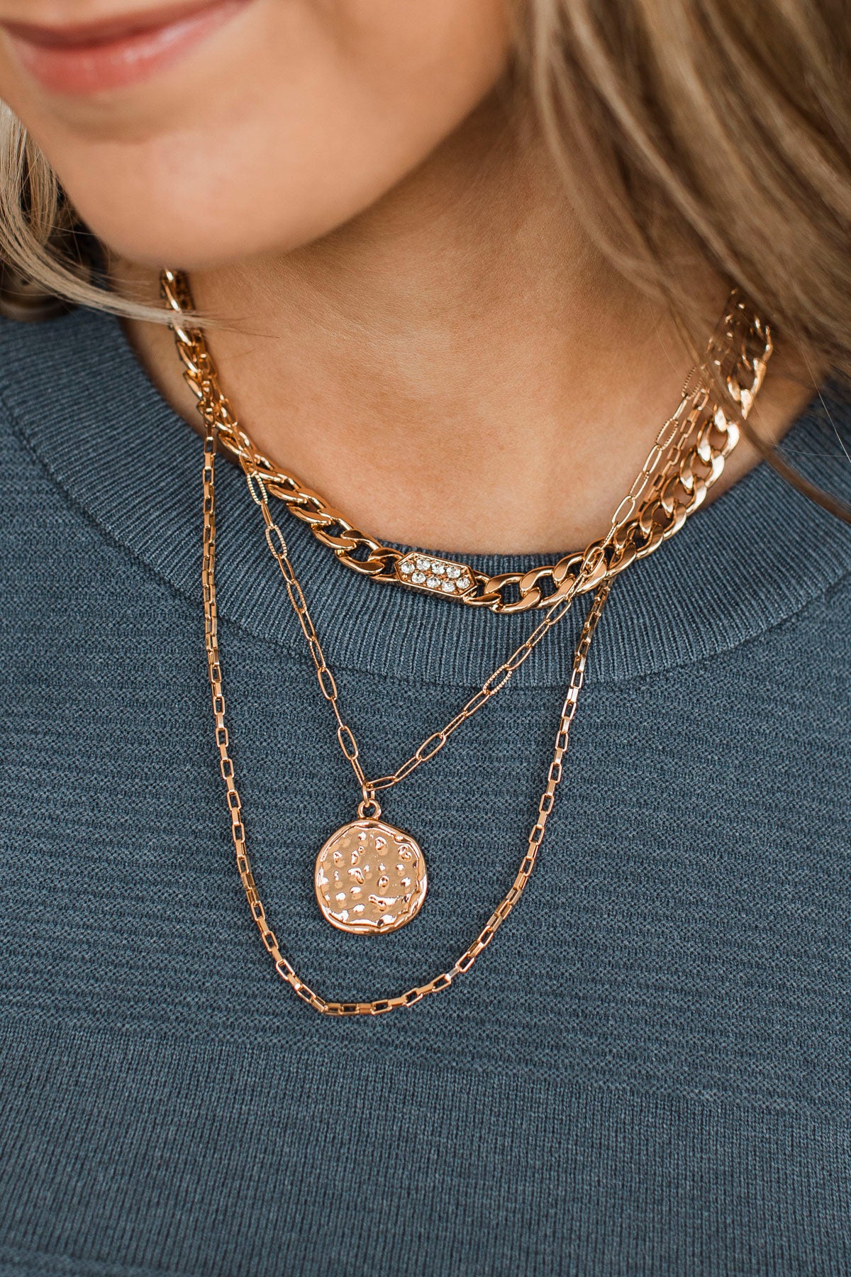 Daily Charm Layered Necklace- Gold