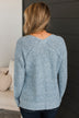 Once We Met V-Neck Sweater- Sky