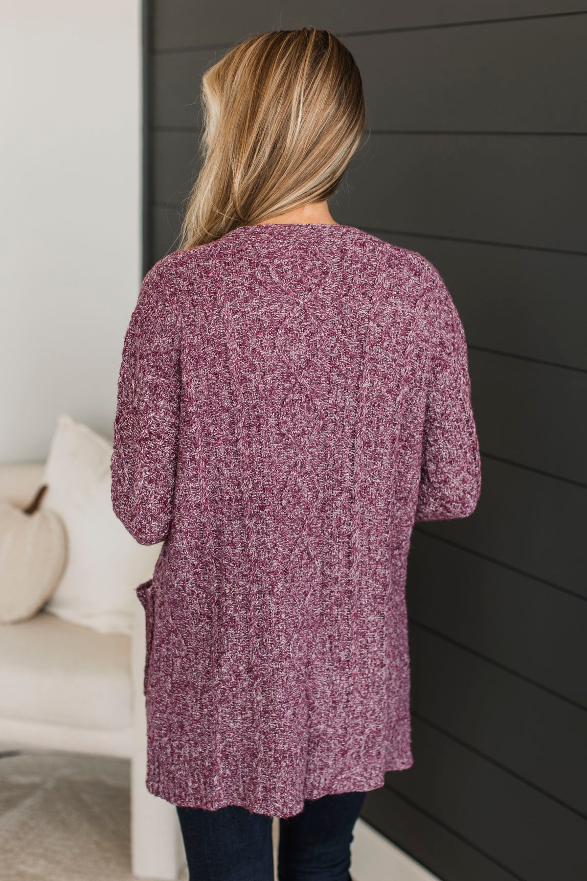 Fulfill Your Promise Knit Cardigan- Plum