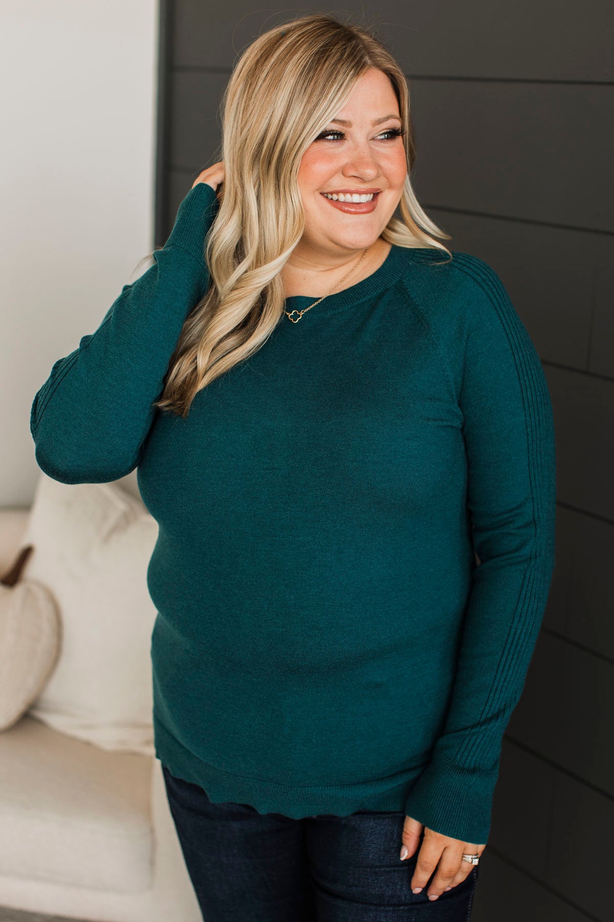 Darling Of Mine Knit Sweater- Teal