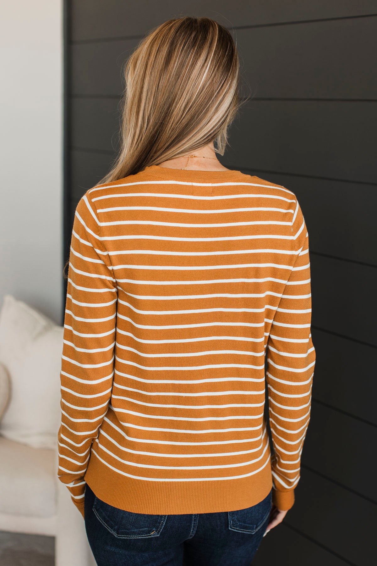 Break From Reality Striped Sweater- Marigold