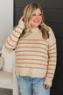 True Intentions Striped Sweater- Natural