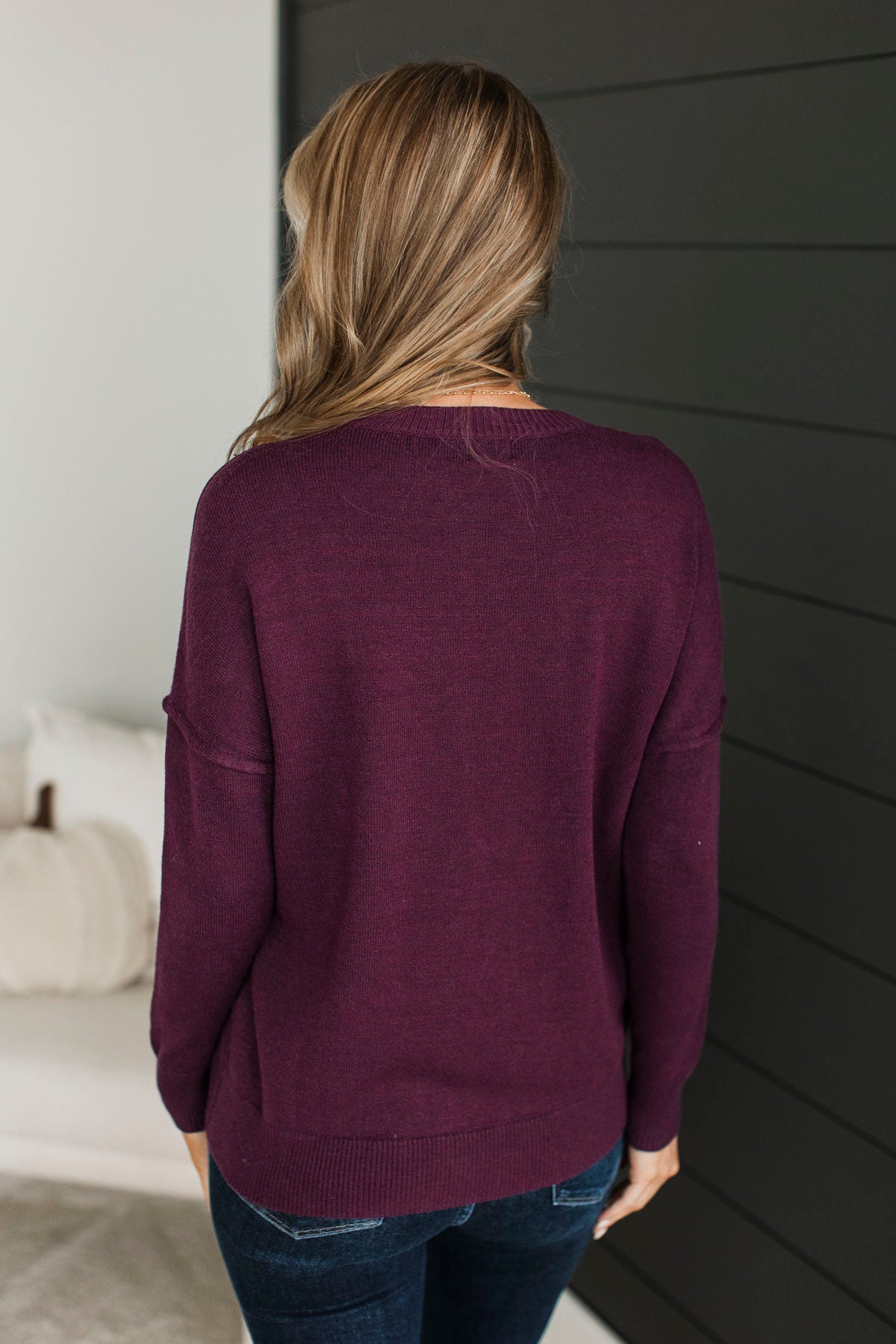 Ahead Of The Times Knit Sweater- Fig