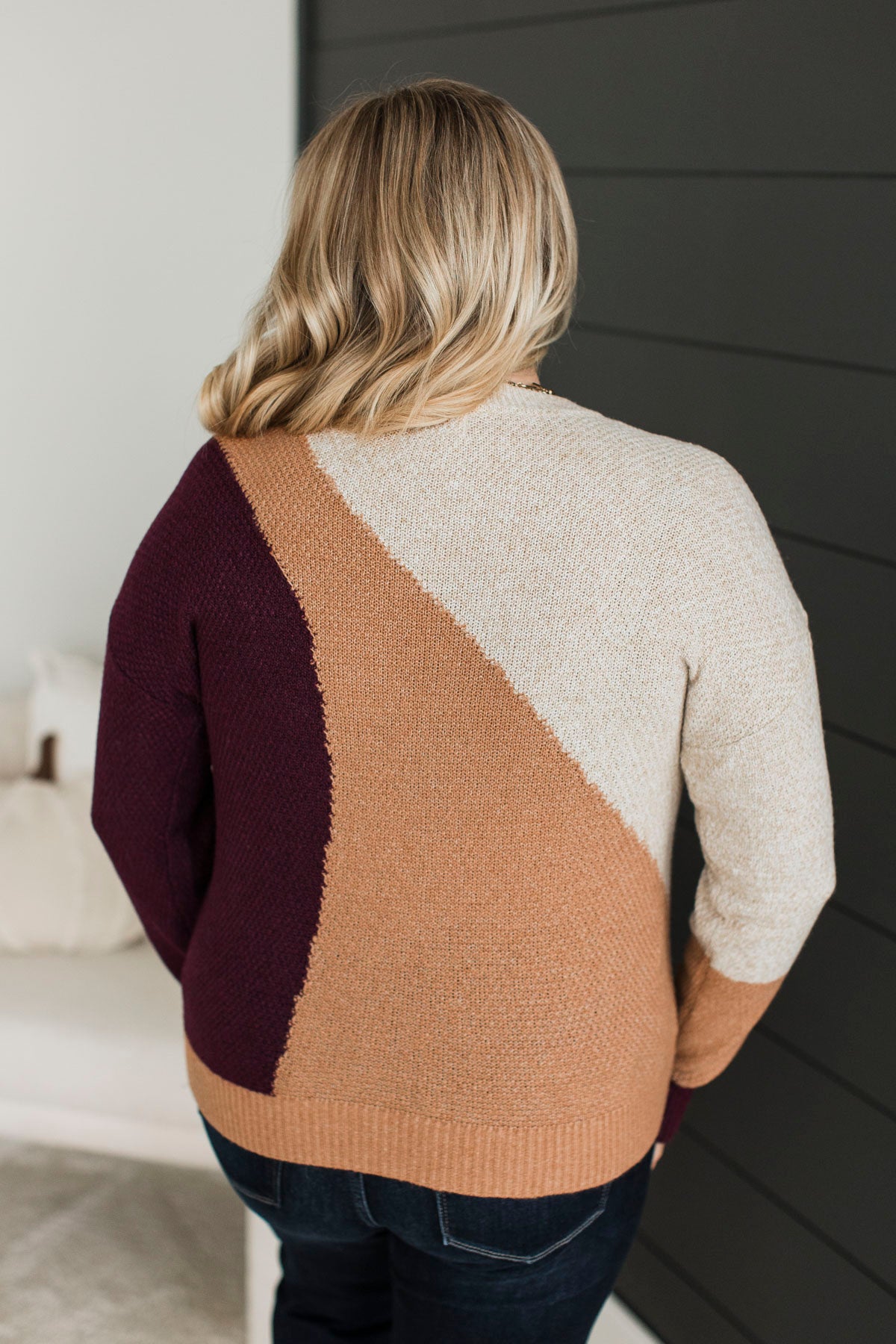 Find Your Way Home Knit Sweater- Natural & Wine