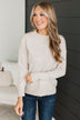 Never Felt Better Pullover Sweater- Oatmeal