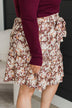 Bring On The Party Floral Skirt- Coffee