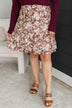 Bring On The Party Floral Skirt- Coffee