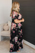 Major Moment Floral Maxi Dress- Black