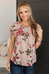 The Moment You Smiled Floral Top- Dusty Pink