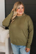 Ahead Of The Times Knit Sweater- Olive