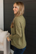 Ahead Of The Times Knit Sweater- Olive