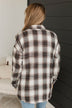 Good Outcomes Plaid Button Top- Charcoal