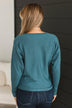 Caught Your Interest Dolman Sweater- Teal