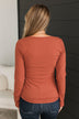 Give Your Best Henley Top- Terracotta