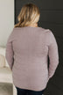 From The Heart Button Knit Sweater- Dusty Lavender