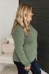 Here's The Plan Long Sleeve Top- Olive