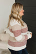 Total Favorite Color Block Sweater- Ivory & Mauve