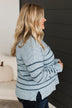 True Intentions Striped Sweater- Denim