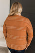 All At Once Stitch Stripe Sweater- Caramel