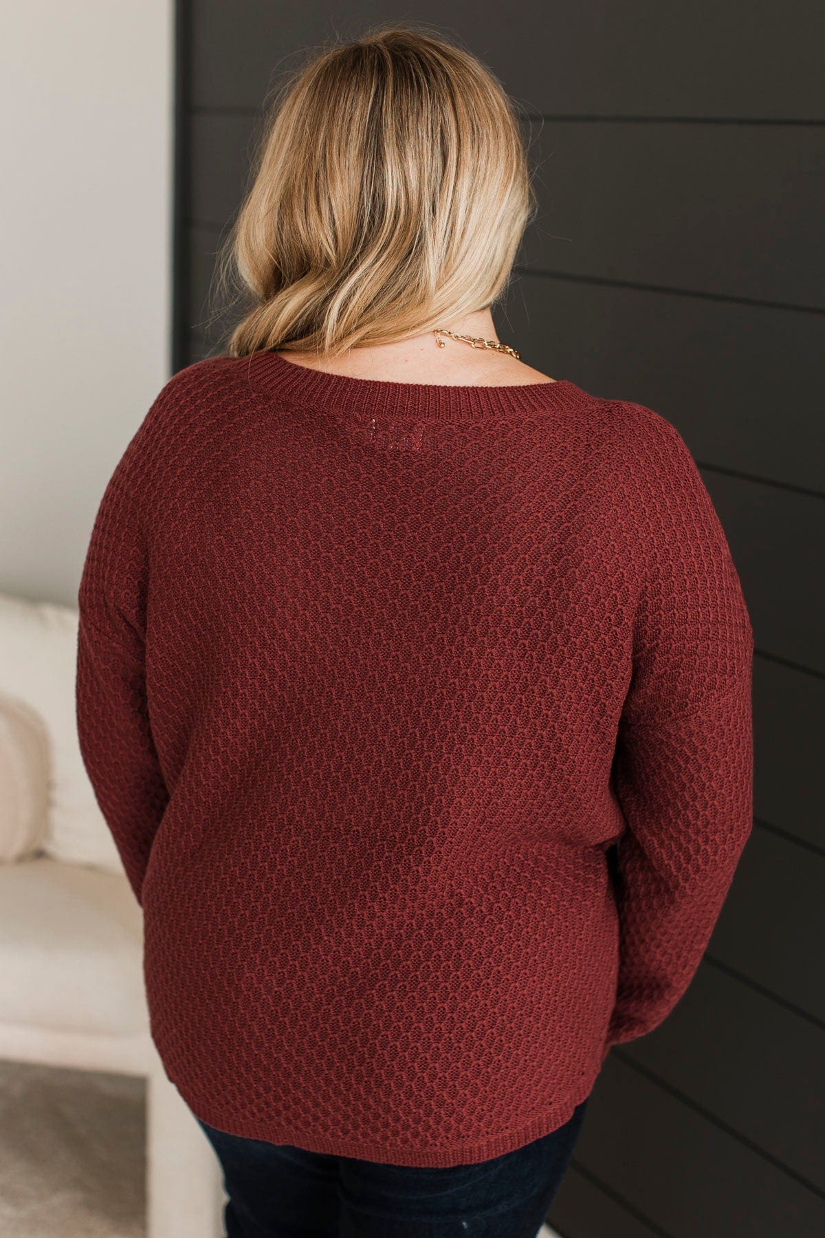 Keep It Colorful Knit Sweater- Dark Copper