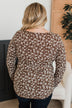 Real Love Lasts Floral Henley Top- Brown