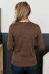 As It Happens V-Neck Sweater- Brown