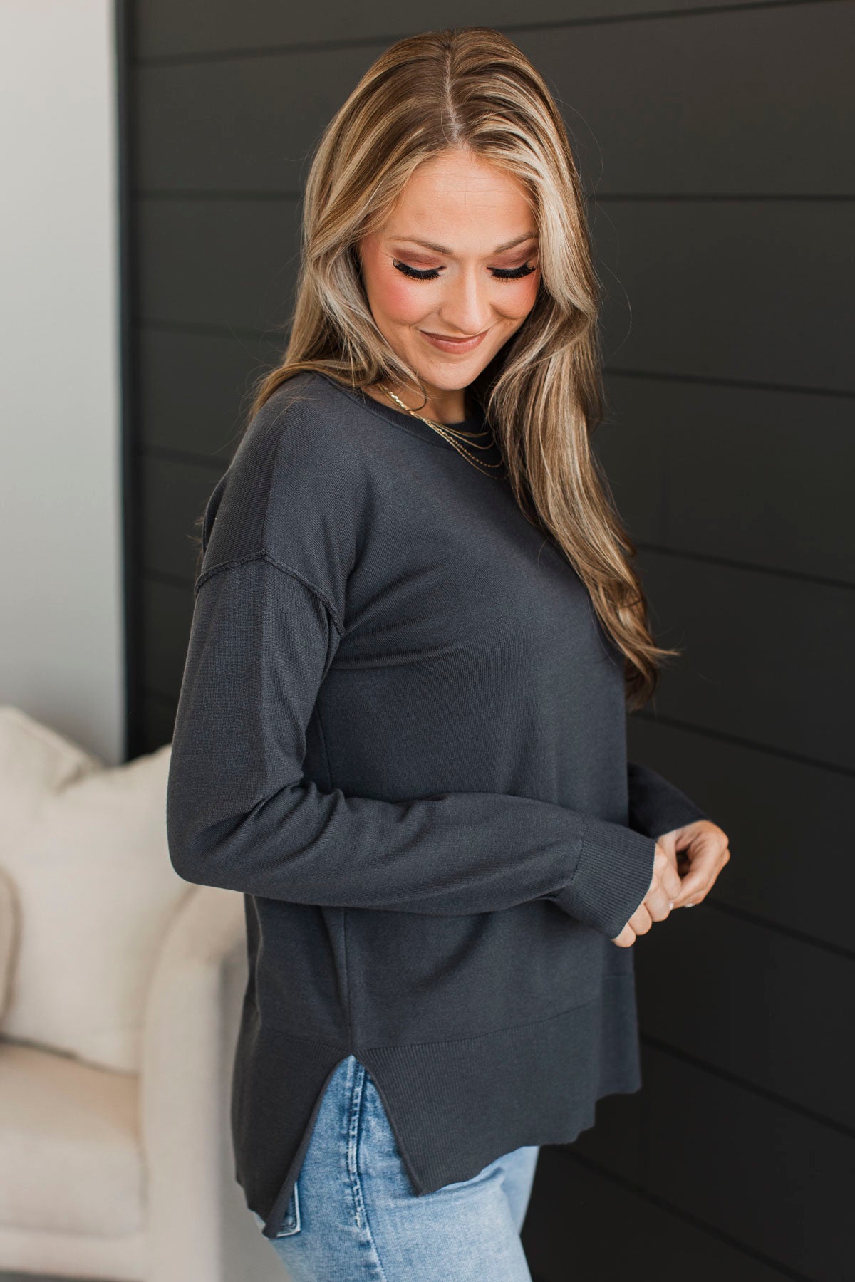 Unforgettable Days Lightweight Sweater- Eclipse Blue